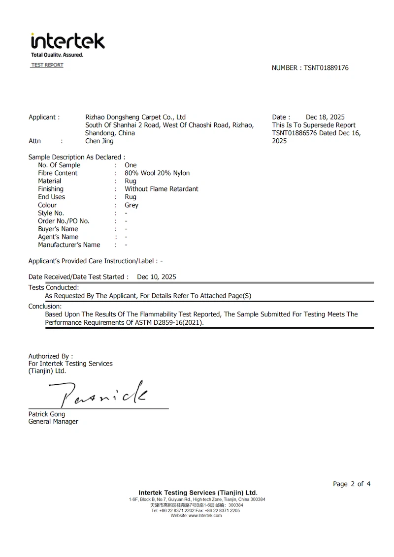 ASTM D2859 Test Report ASTM D2859 Test Report